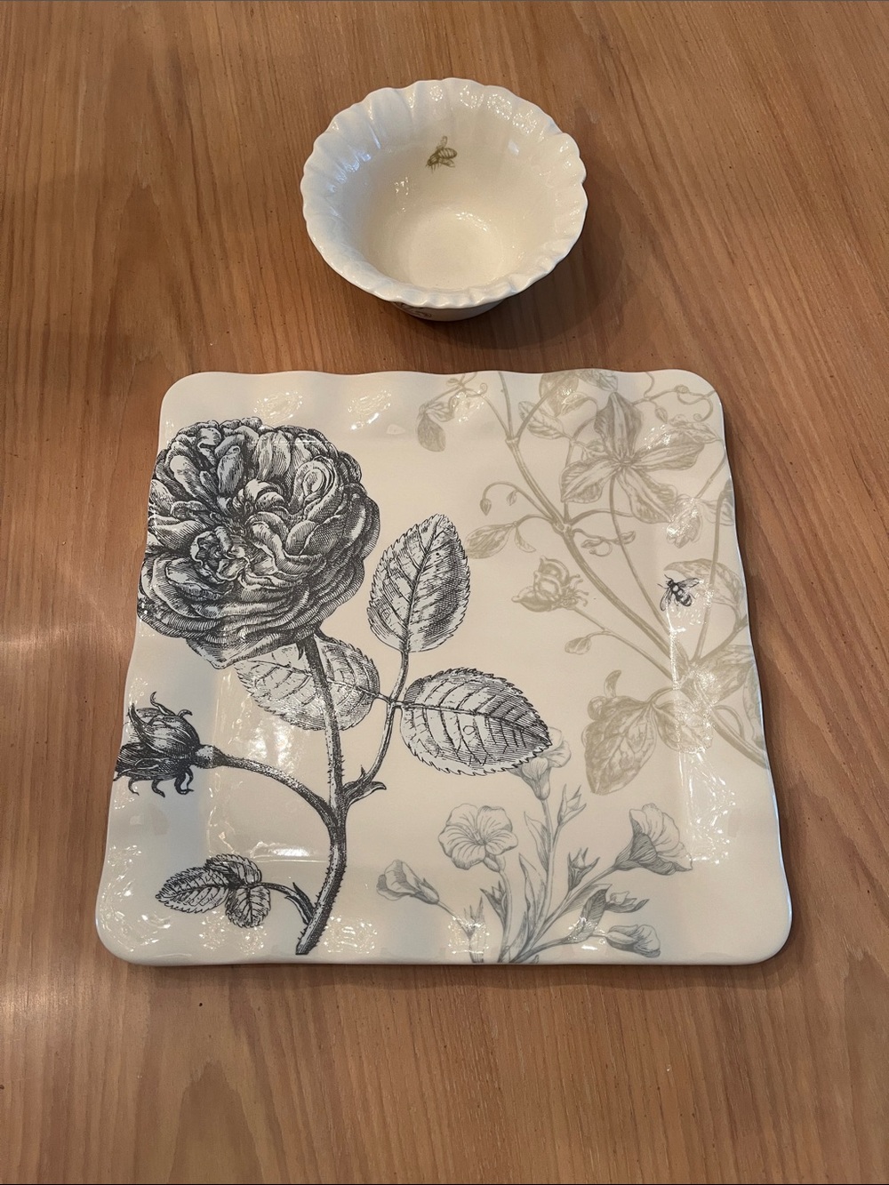 LENOX “Vintage botanical” bowl & platter set